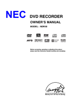 NEC NDR-50 - Owners Manual 